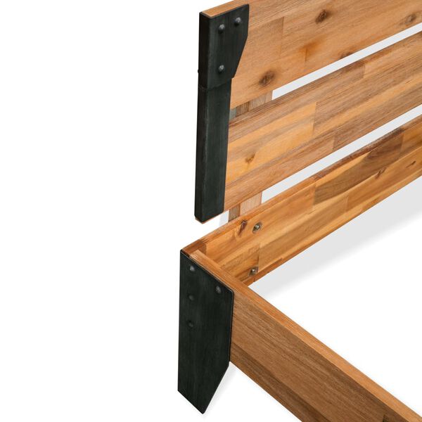 vidaXL Bed Frame without Mattress Solid Acacia Wood Steel 152x203 cm