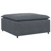 vidaXL Modular Sofa Footstool Module Dark Grey 100x100x48 cm