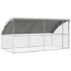 vidaXL Chicken Cage Silver 400 x 200 x 198.5 cm Galvanised Steel