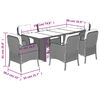 vidaXL 7 Piece Garden Dining Set with Cushions Beige Poly Rattan