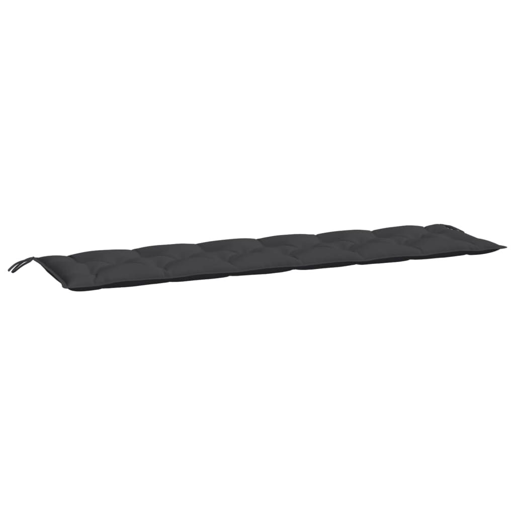 vidaXL Garden Bench Cushion Black 200x50x7 cm Oxford Fabric