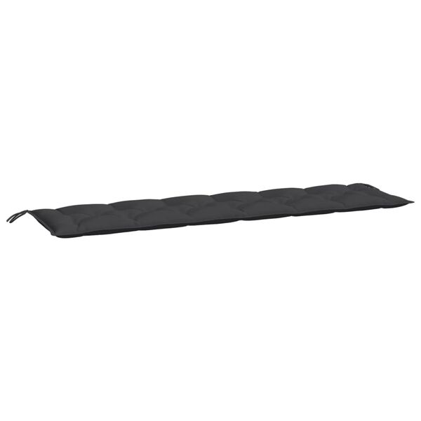 vidaXL Garden Bench Cushion Black 200x50x7 cm Oxford Fabric