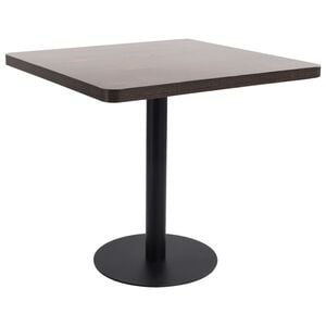 vidaXL Bistro Table Dark Brown 80X80 cm MDF