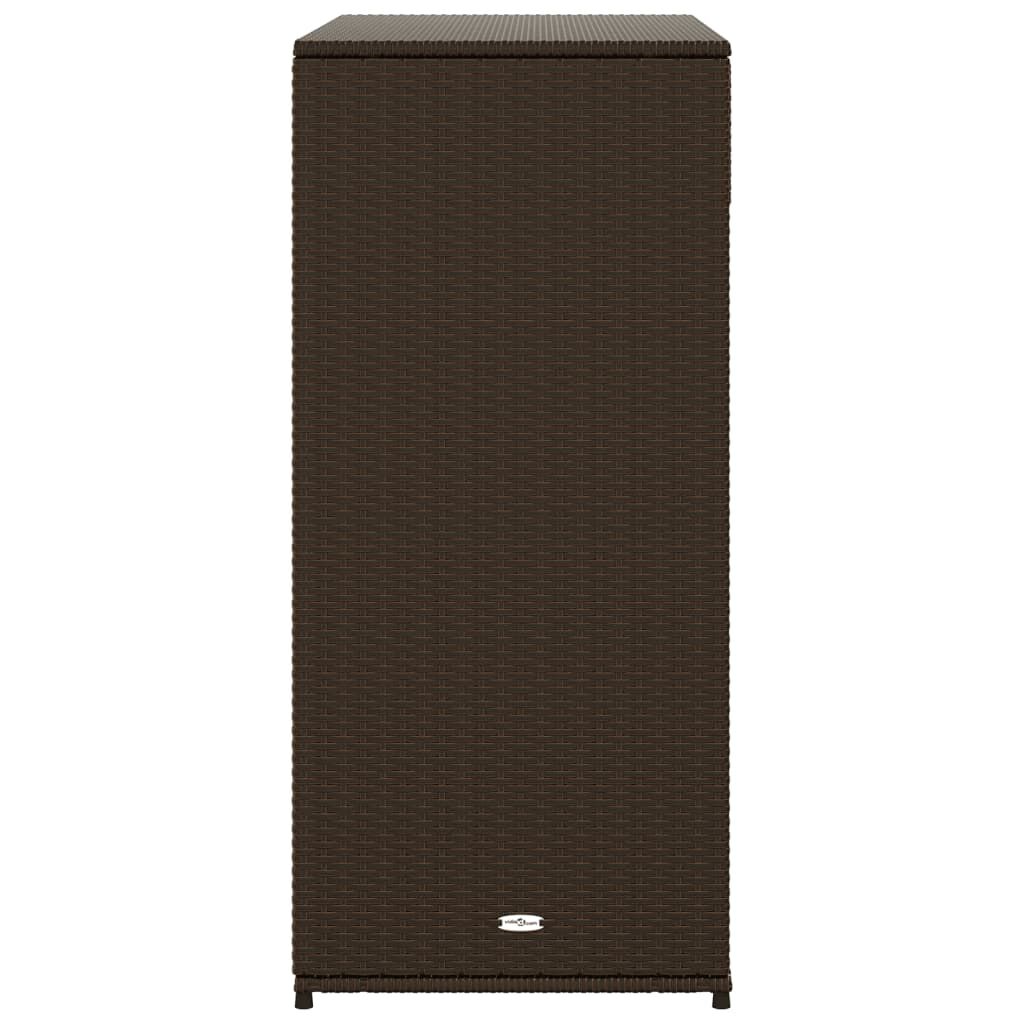 vidaXL Garden Storage Cabinet Brown 105x55x113 cm Poly Rattan
