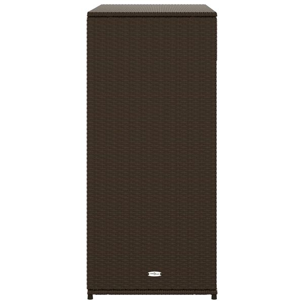 vidaXL Garden Storage Cabinet Brown 105x55x113 cm Poly Rattan