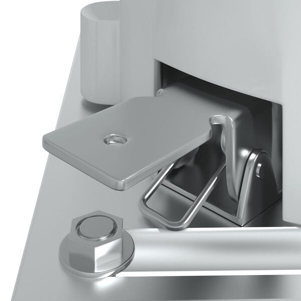 vidaXL Awning Post Set White 450x245 cm Iron