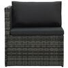 vidaXL 5 Piece Garden Lounge Set with Cushions Poly Rattan Grey