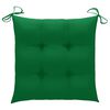 vidaXL Garden Chairs with Green Cushions 3 pcs Solid Teak Wood
