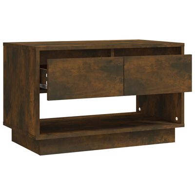 vidaXL TV Cabinet Smoked Oak 70x41x44 cm Engineered Wood
