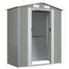 vidaXL Garden Shed Light Grey 192x108x223 cm Galvanised Steel