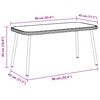 vidaXL Coffee Table Black 90 x 45 x 43 cm Poly Rattan, glass