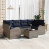 vidaXL Garden Sofa Set Grey 55 x 55 x 37 cm Poly Rattan