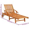 vidaXL Sun Loungers 2 pcs with Table and Cushions Solid Wood Acacia