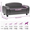 vidaXL Dog Sofa Grey 80x50x40 cm Faux Leather
