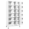 vidaXL Locker Cabinet White 90x40x180 cm Steel