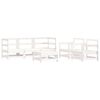 vidaXL 6 Piece Garden Lounge Set with Cushions White Solid Wood