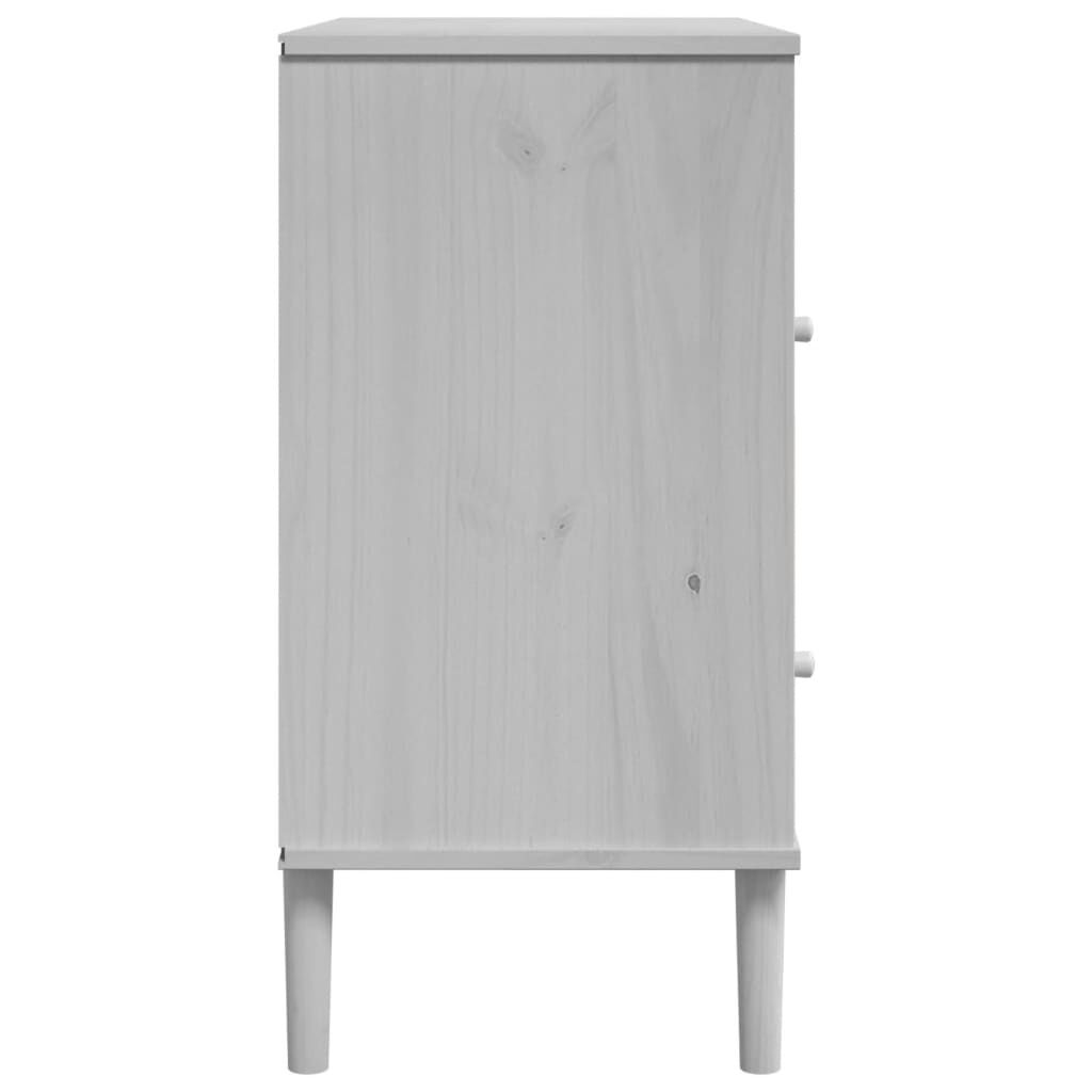 vidaXL Sideboard SENJA Rattan Look White 80x40x80 cm Solid Wood Pine