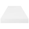 vidaXL Floating Wall Shelves 2 pcs High Gloss White 80x23.5x3.8 cm MDF