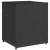 vidaXL Garden Storage Cabinet Black 55x59x69 cm Poly Rattan
