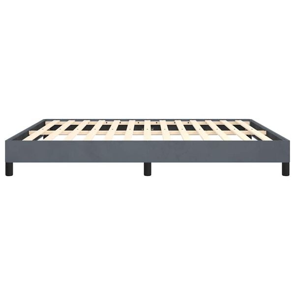 vidaXL Bed Frame without Mattress Dark Grey California King Velvet