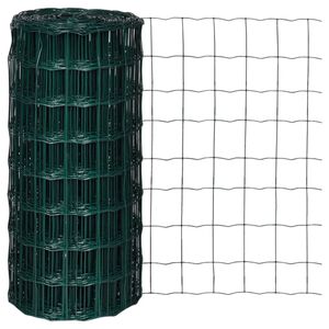 vidaXL Euro Fence Steel 10x0.8 m Green