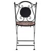 vidaXL 3 Piece Mosaic Bistro Set Ceramic Tile Terracotta