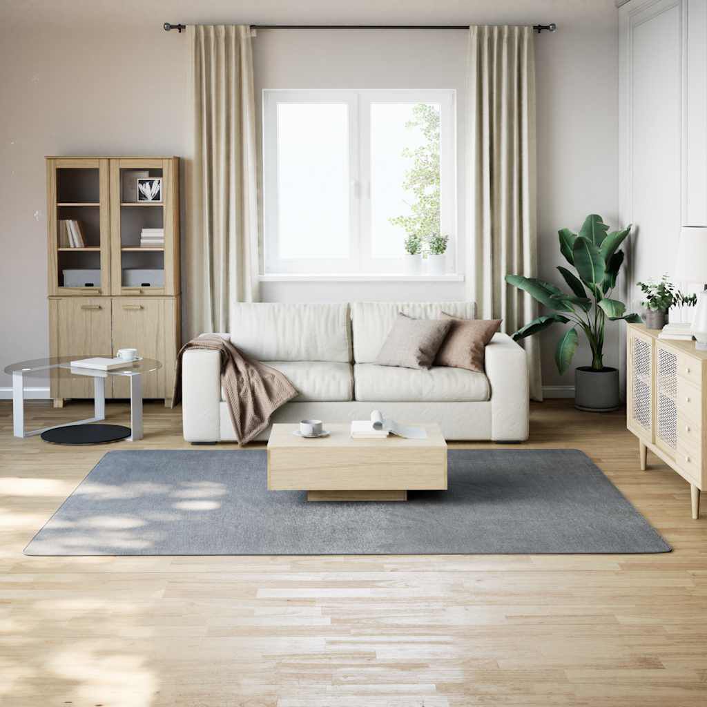 vidaXL Washable Rug Soft Shaggy Grey 160x230 cm Anti Slip