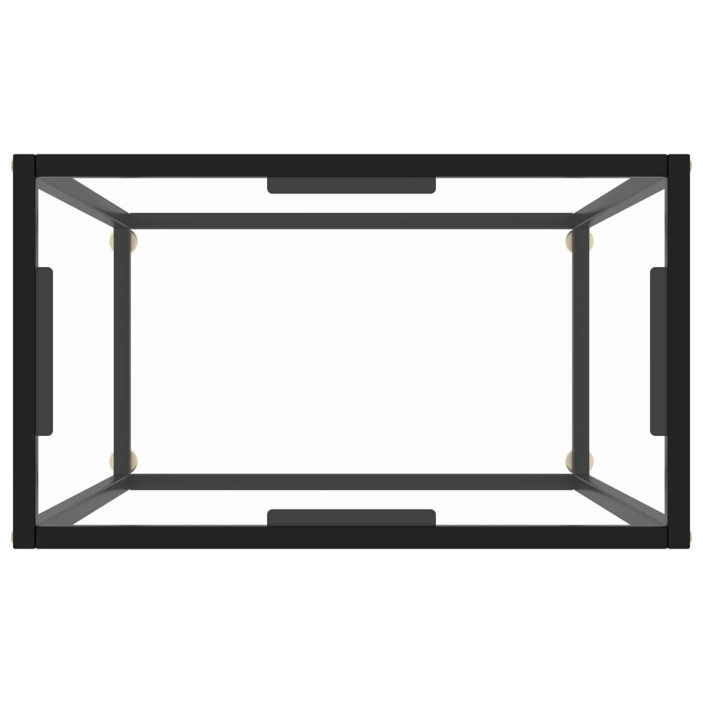 vidaXL Console Table Transparent 60x35x75 cm Tempered Glass