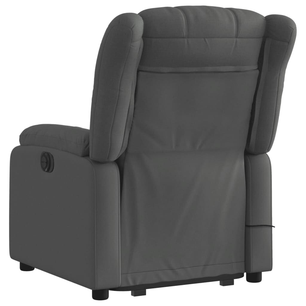 vidaXL Stand up Massage Recliner Chair Dark Grey Fabric