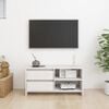 vidaXL TV Cabinet White 80x31x39 cm Solid Pinewood