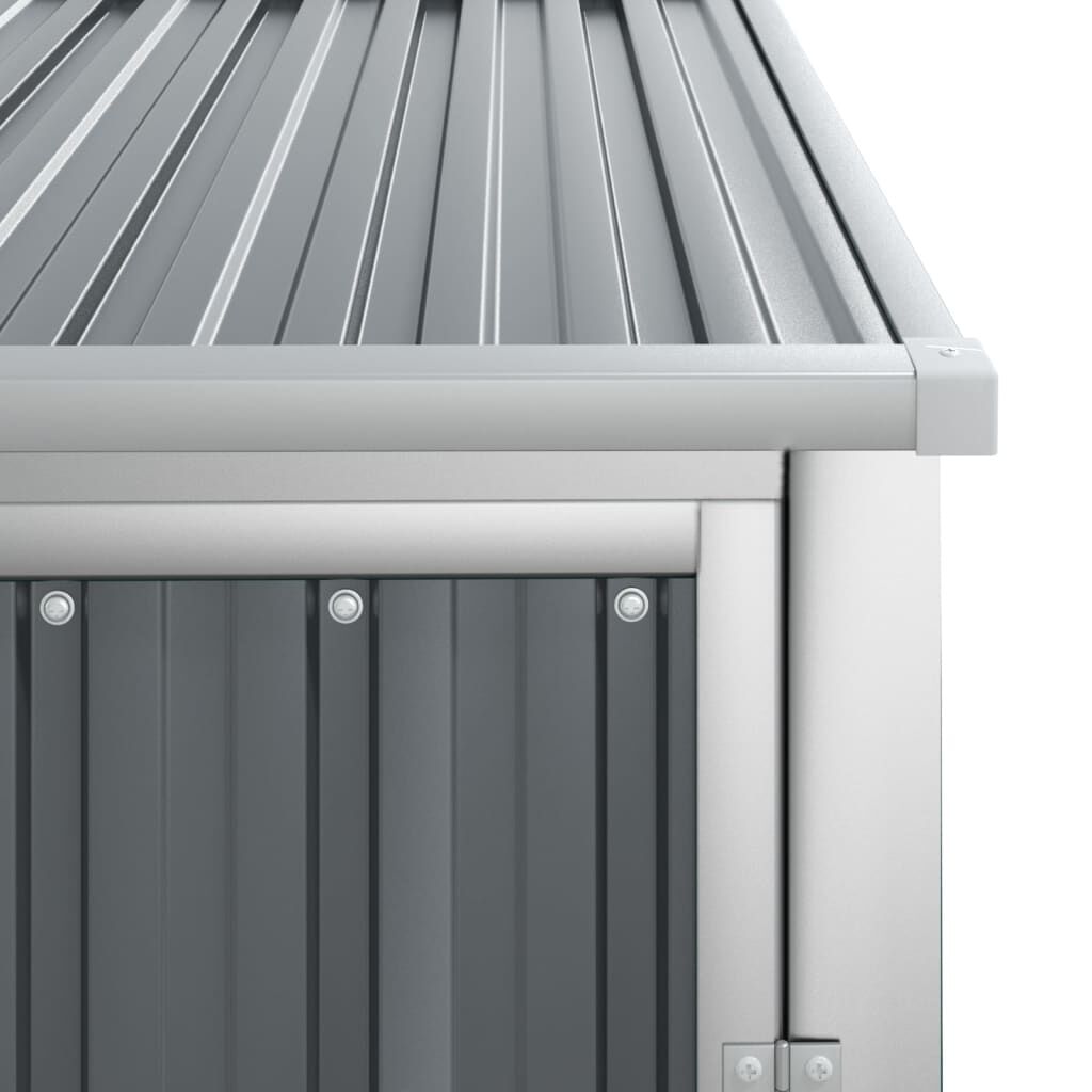 vidaXL Garden Tool Shed Grey 88x89x161 cm Galvanised Steel