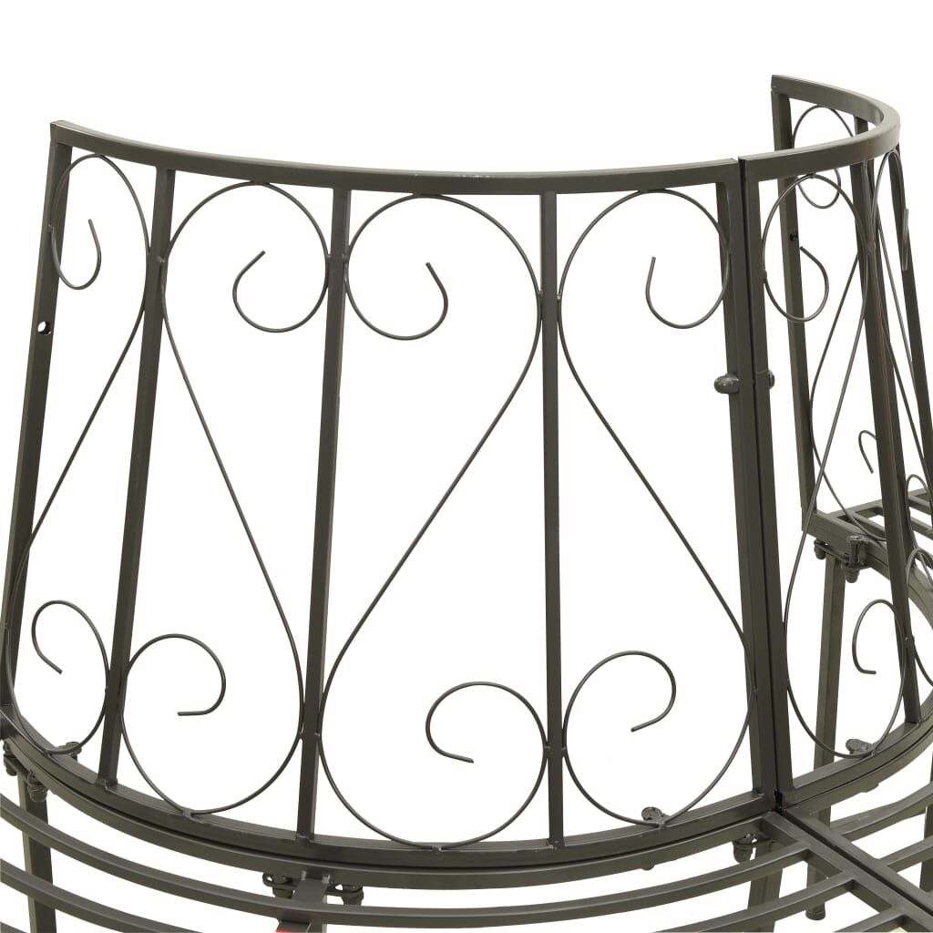 vidaXL Garden Half Round Tree Bench 160 cm Steel