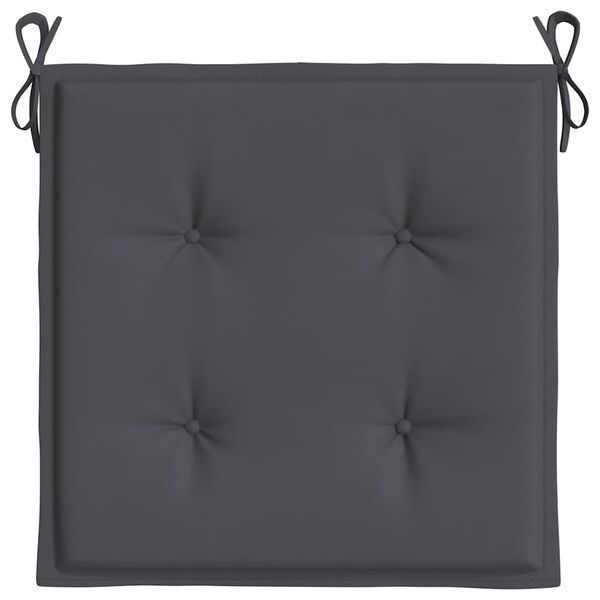vidaXL Garden Chair Cushions 2 pcs Anthracite 40x40x4 cm Oxford Fabric