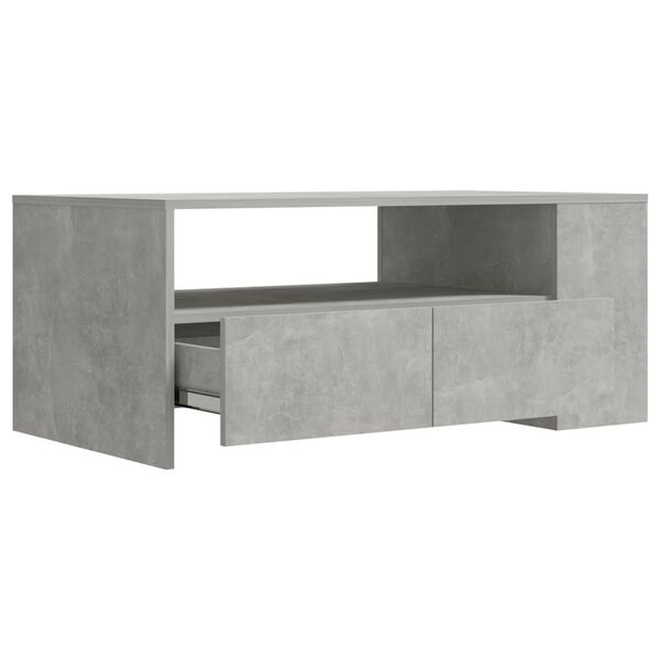 vidaXL Coffee Table Concrete Grey 102x55x42 cm Engineered Wood