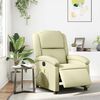 vidaXL Electric Massage Recliner Chair Cream Real Leather