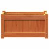 vidaXL Garden Planter Wax Brown 60x31x31 cm Solid Wood Pine
