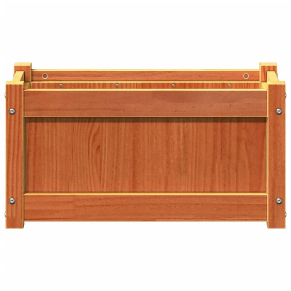 vidaXL Garden Planter Wax Brown 60x31x31 cm Solid Wood Pine