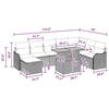 vidaXL Garden Sofa Set Height-Adjustable 9 pcs Black Poly Rattan