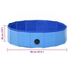 vidaXL Foldable Dog Swimming Pool Blue 80x20 cm PVC