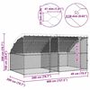 vidaXL Chicken Cage Silver 400 x 200 x 198.5 cm Galvanised Steel