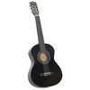 vidaXL 8 Piece Classical Guitar Beginner Set Black 1/2 34"