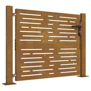 vidaXL Garden Gate 100x100 cm Corten Steel Square Design