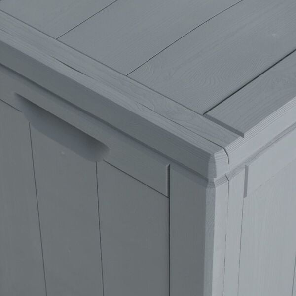 vidaXL Garden Storage Box 270L Grey PP Wood Look