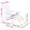 vidaXL Garden Adirondack Chairs 2 pcs with Footstools HDPE Aqua Blue