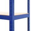 vidaXL Storage Shelf Blue 80x40x160 cm Steel and MDF