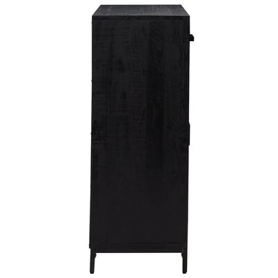 vidaXL Shoe Rack Black 75x40x110 cm Solid Pinewood