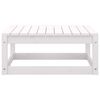 vidaXL 3 Piece Garden Lounge Set with Cushions White Solid Pinewood