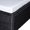 vidaXL 6 Piece Garden Lounge Set with Cushions Poly Rattan Black