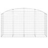 vidaXL Arched Gabion Basket 200x50x100/120 cm Galvanised Iron