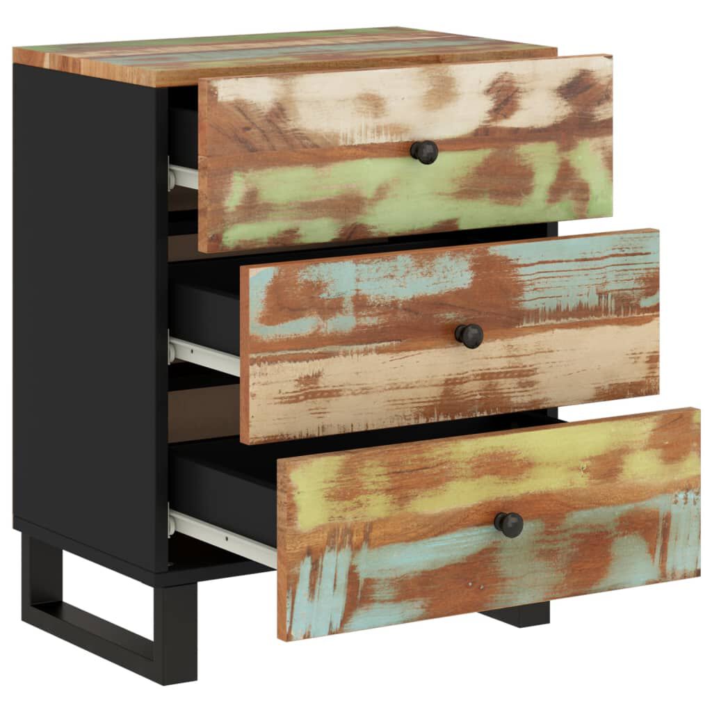 vidaXL Bedside Cabinet 50x33x62cm Solid Wood Reclaimed&Engineered Wood